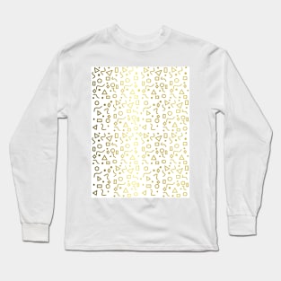 White Mod Shapes Long Sleeve T-Shirt